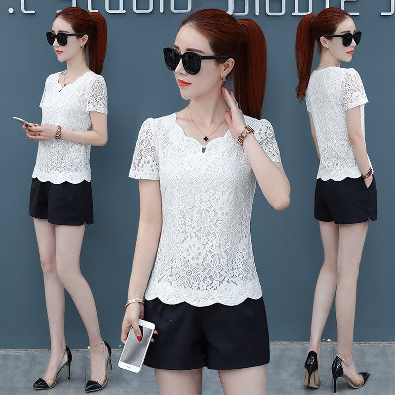 Amara Lace Flight-Sleeve Top