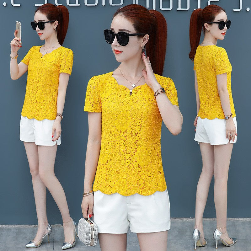 Amara Lace Flight-Sleeve Top