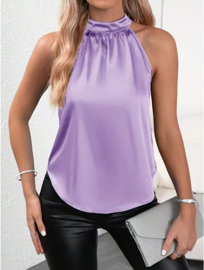 Lyra Satin Halter Top