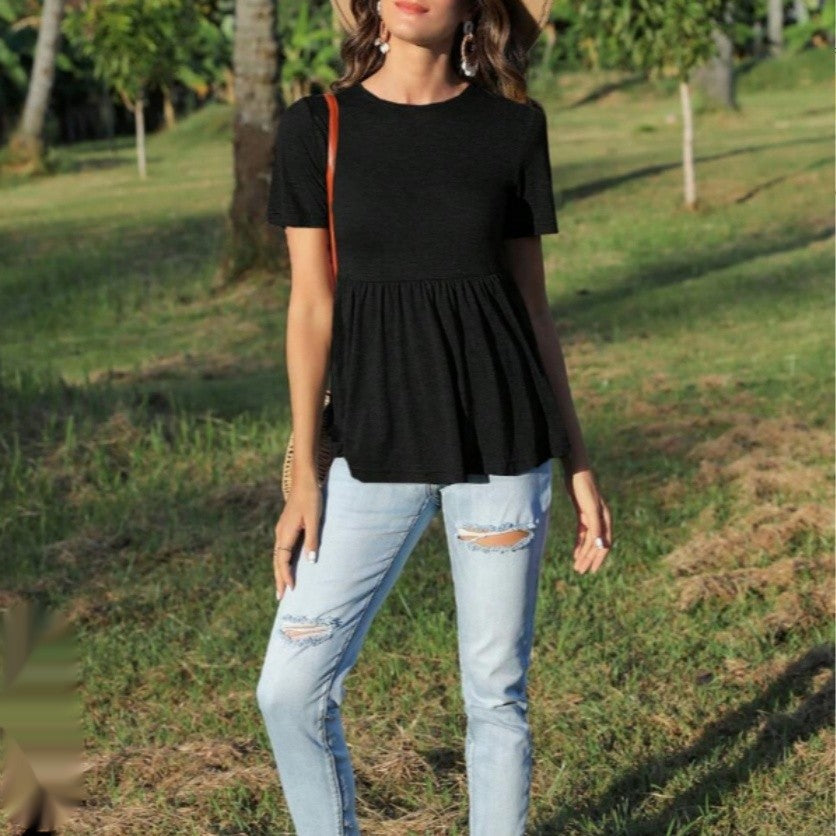 Mira Ruffle Hem Tee