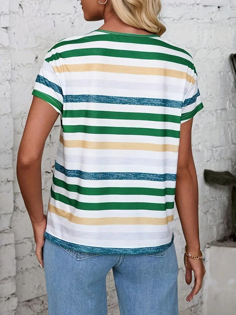 Alenya Striped Crew Neck Tee