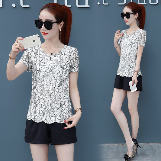 Amara Lace Flight-Sleeve Top