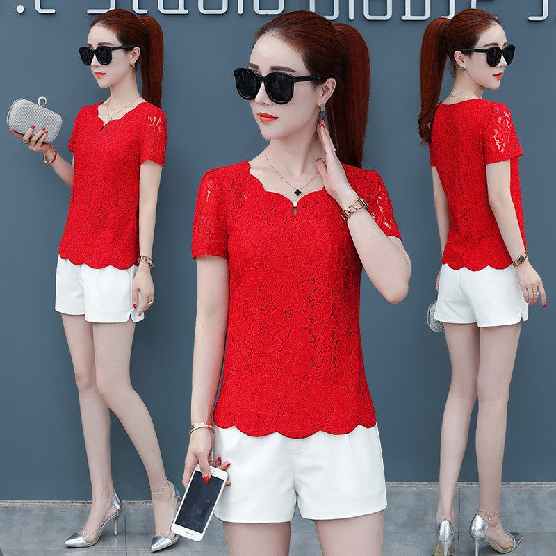 Amara Lace Flight-Sleeve Top