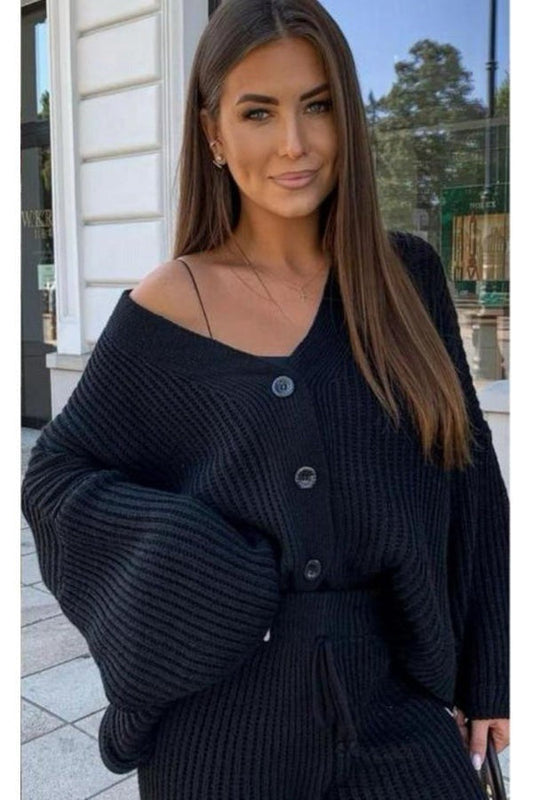 Elara 4-Button Loungewear Set