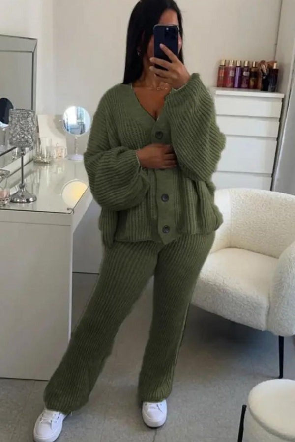 Elara 4-Button Loungewear Set