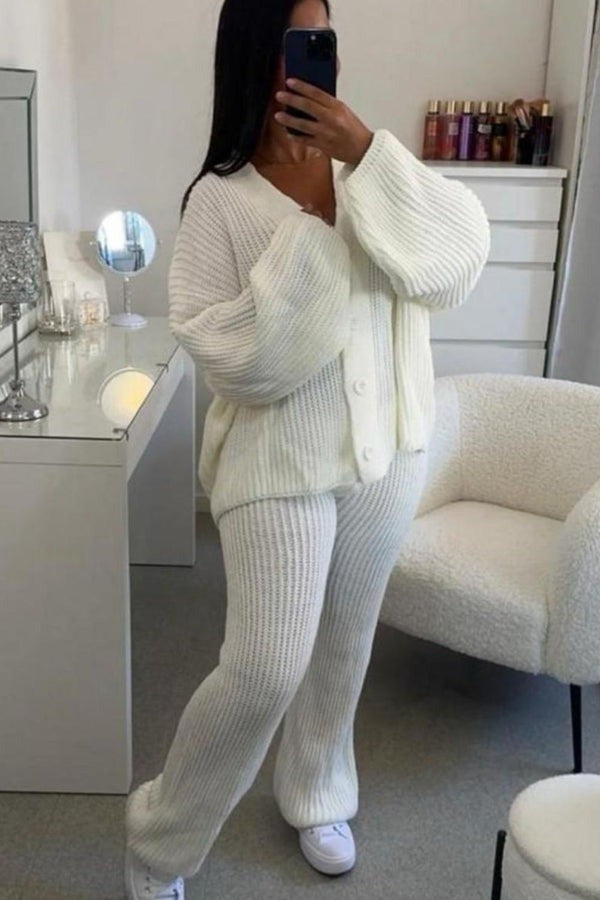 Elara 4-Button Loungewear Set