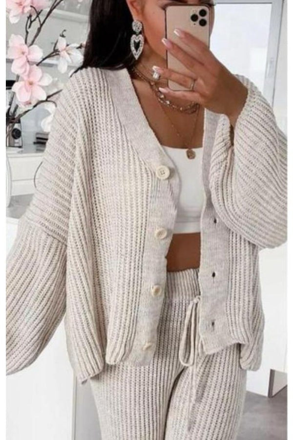 Elara 4-Button Loungewear Set
