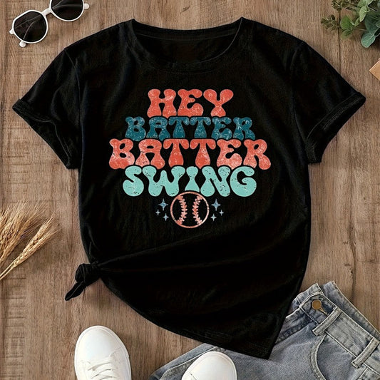 “Hey Batter Swing” Baseball Graphic Tee