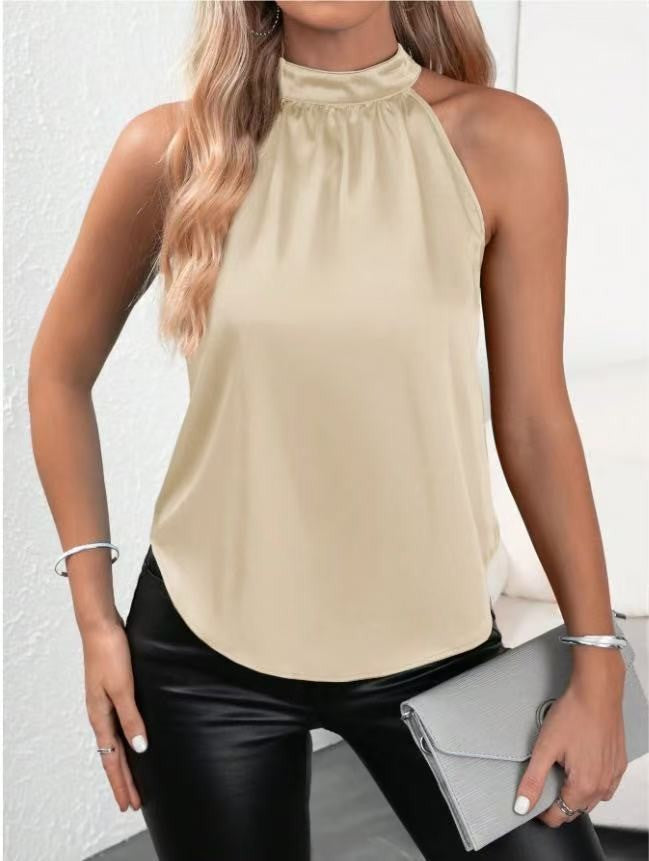 Lyra Satin Halter Top