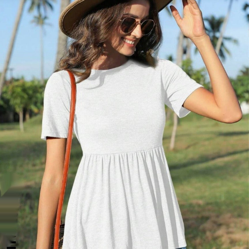 Mira Ruffle Hem Tee