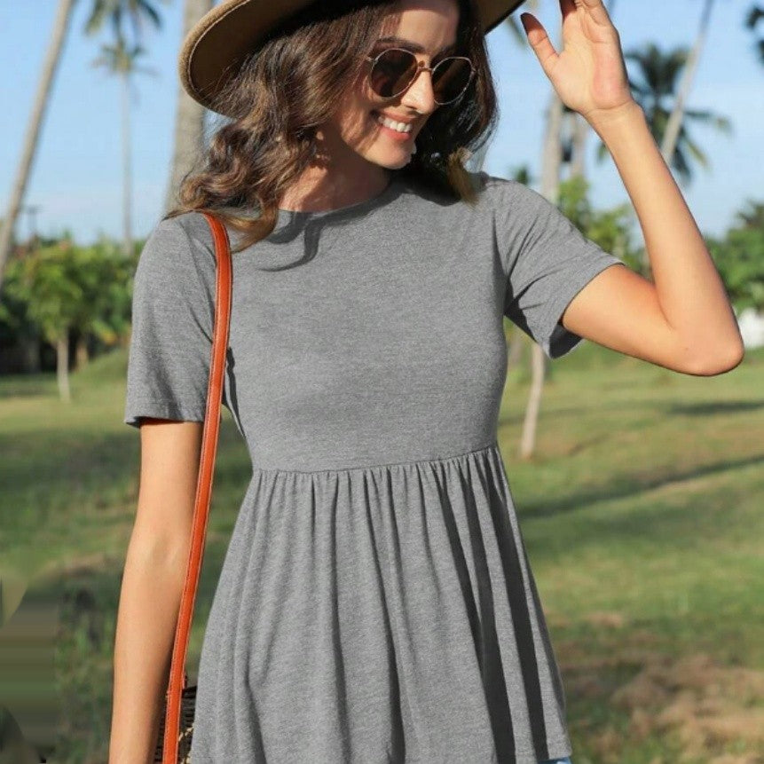 Mira Ruffle Hem Tee