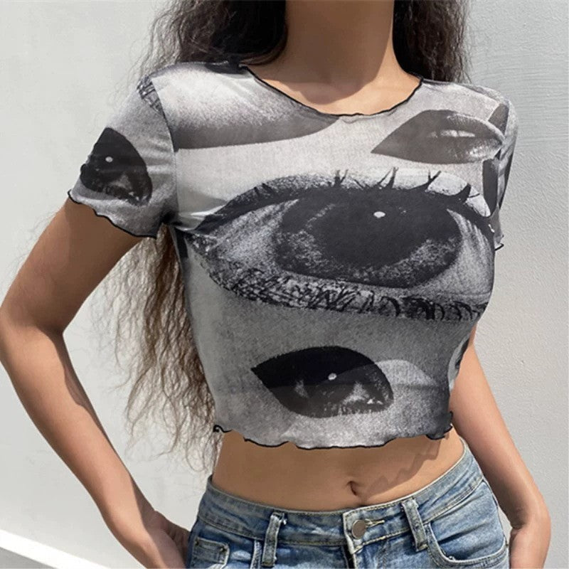 Noelle Retro Print Tee