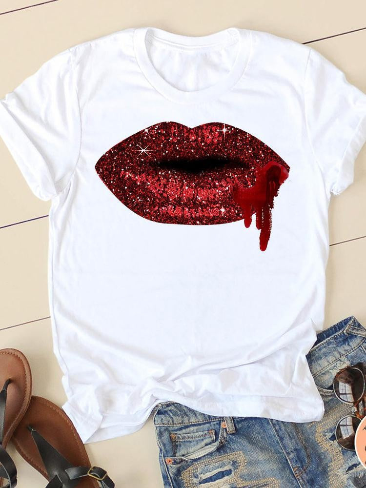 Nova Lip Print Graphic Tee