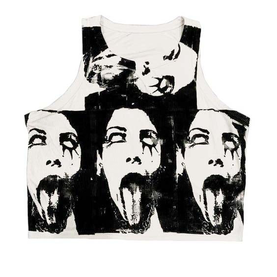 Nyx Dark Graphic Cropped Vest