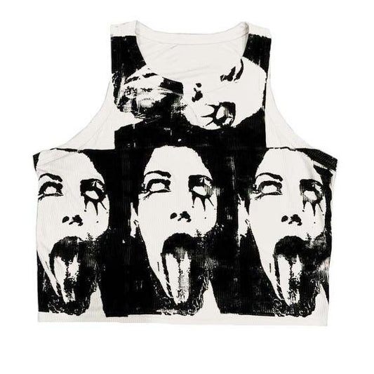 Nyx Dark Graphic Cropped Vest