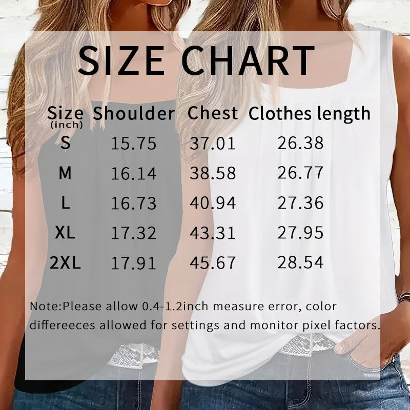 Sienna 2-Pack Pleated Square Neck Tanks